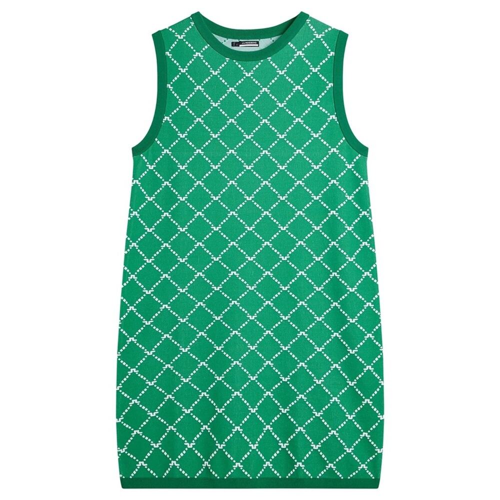 J.LINDEBERG Fiona Knitted Dress Bosphorus Green White Knit Oversized Small NEW - Picture 5 of 10